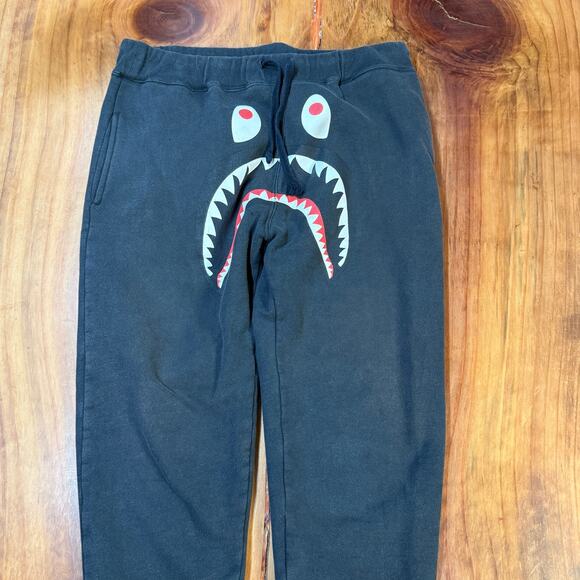 A Bathing Mens Pants L Shark Bone Joggers Sweatpants Cotton Drawstring C4-18 - Picture 2 of 6